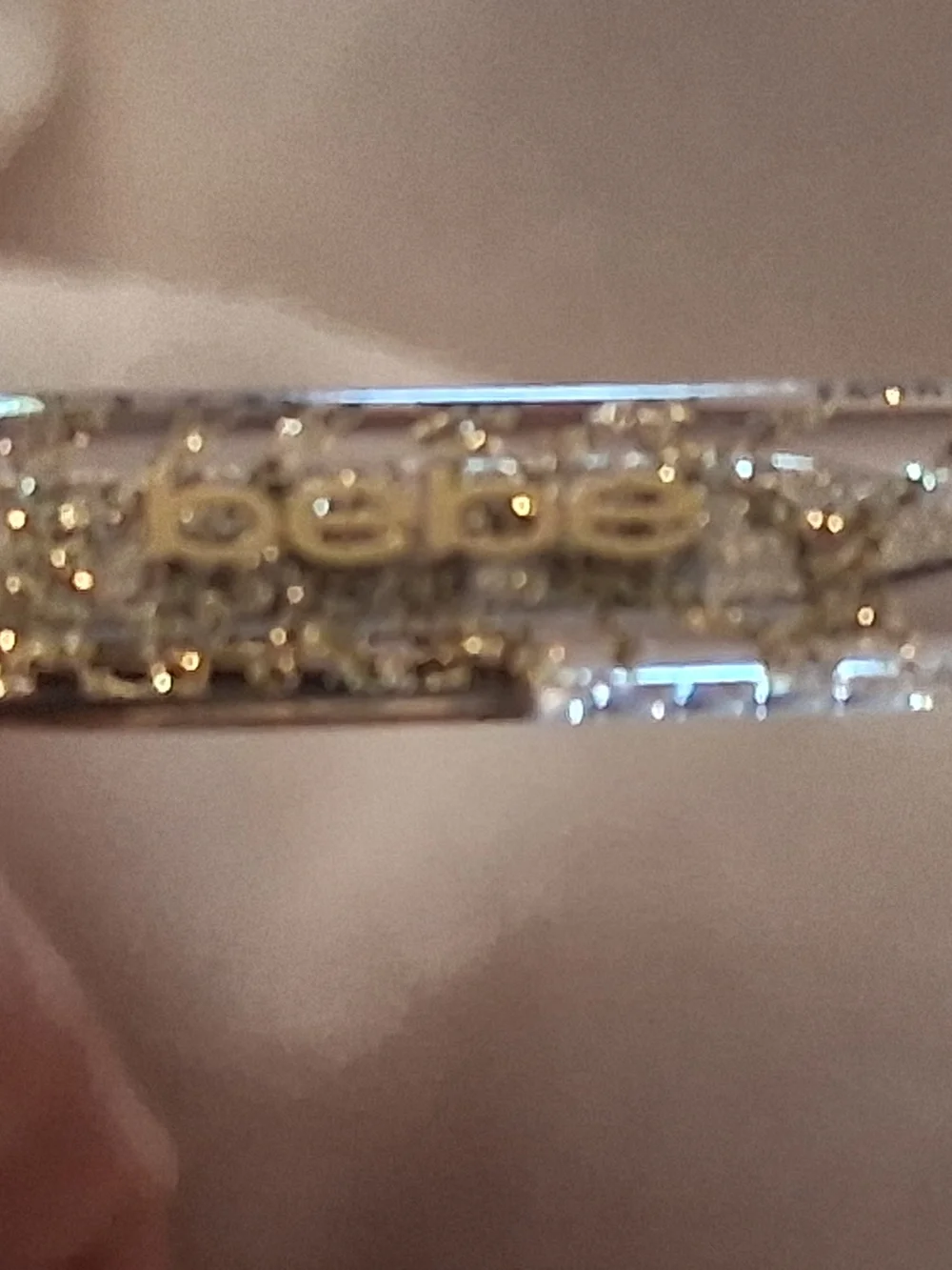 Authenic Bebe Black and Gold Glitter Frames
